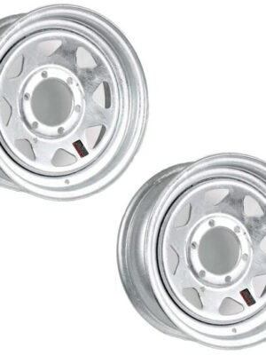 2-Pack eCustomrim Trailer Rims Wheels 15 in. 15X6 6 Lug Galvanized Spoke