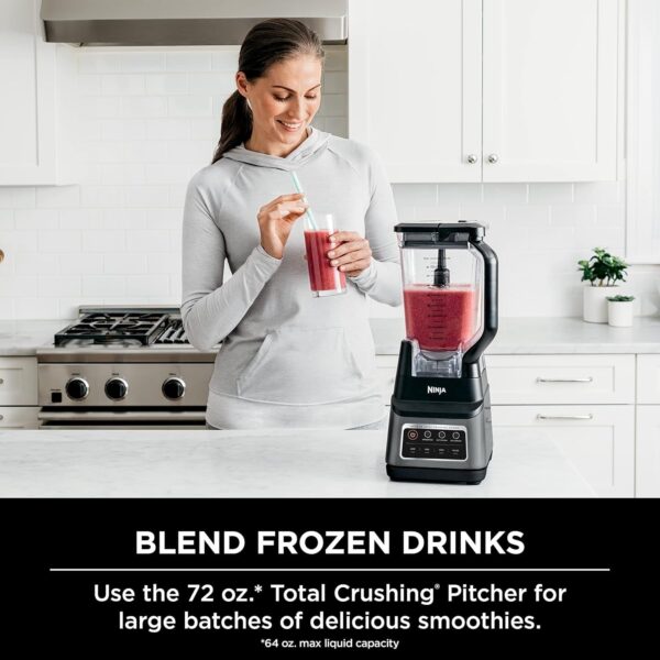BN801 Professional Plus Kitchen System, 1400 WP, 5 Functions for Smoothies, Chopping, Dough & More with Auto IQ, 72-oz.* Blender Pitcher, 64-oz. Processor Bowl, (2) 24-oz. To-Go Cups, Grey