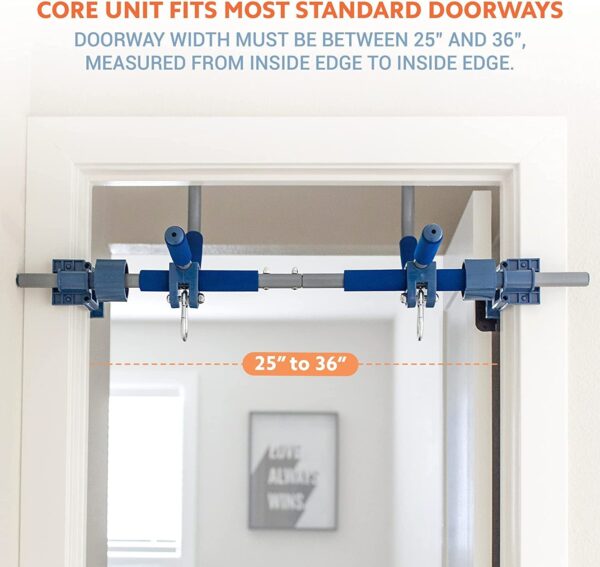 6 Piece Indoor Doorway Gym Set for Kids �� Indoor Swing for Kids Includes Kids Swing Chair, Rings, Hanging Trapeze, Ladder, Swinging Rope & Pullup Bar