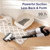 Cordless Vacuum Cleaner, Stick Vac with Tangle-Resistant Design, Up to 50 Minutes, Powerful Suction, Rechargeable, Lightweight, and Versatile for Carpet, Hard Floor, Pet Hair, LVAC-200
