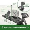 3Wheel Golf Push Cart - Golf Trolley Foldable Collapsible Lightweight Pushcart with Foot Brake - Easy to Open & Close