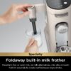 Ninja Pod & Grounds Specialty XL Single-Serve Coffee Maker, K-Cup Pod Compatible, Brews Grounds, Compact Design, Built-In Milk Frother, 68-oz. Reservoir, 6-oz. Cup to 24-oz. Mug Sizes, Stone, PB055AST