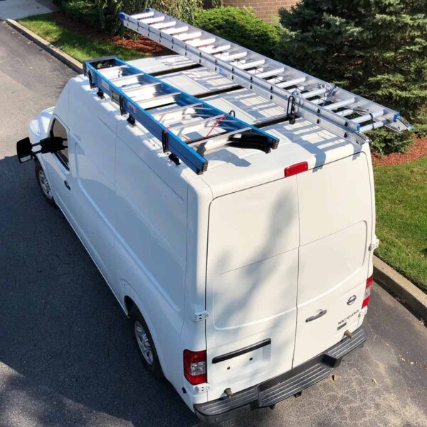 6acbc9e285a44929be4fc956b486e1d7 Vantech Heavy Duty 3 Bar Ladder Roof Rack Fits Nissan NV Cargo Van High Roof