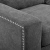 166′′ Wide Microfiber/Microsuede Left Hand Facing Modular Corner Sectional with Ottoman