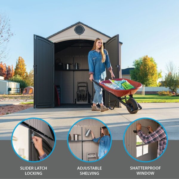 6ad6e3ef028e4f36a5bea32ab10d38d5 Lifetime 8 Ft. x 10 Ft. Outdoor Storage Shed