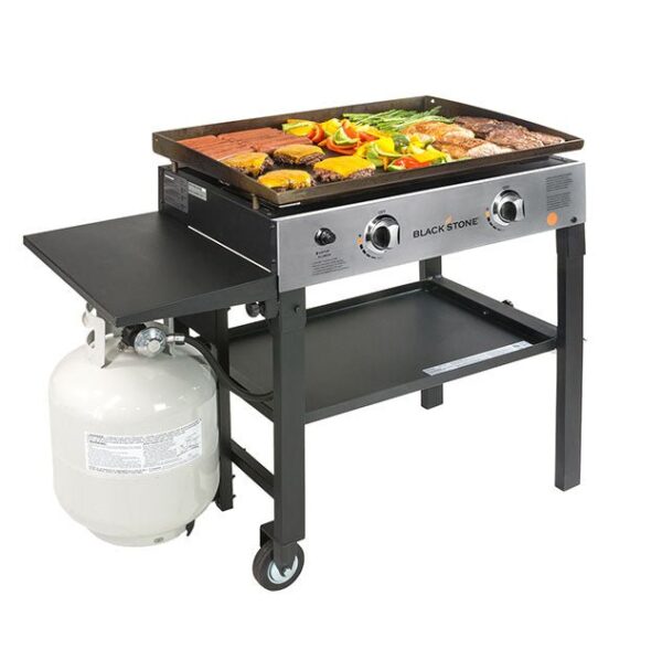 6b0e4d45f9bb46ecb68bc9e8a760197c 2-Burner 28′′ Griddle Cooking Station with Stainless Steel