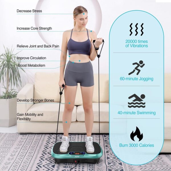 6b8303455e7941bd8fabedb17347e022 Vibration Plate Fitness Platform Exercise Machine Vibrating Lymphatic Drainage Shaking Full Body Shaker Workout Vibrate Stand Shake Board Sport Gym for Weight Loss Fat Burner for Women Men