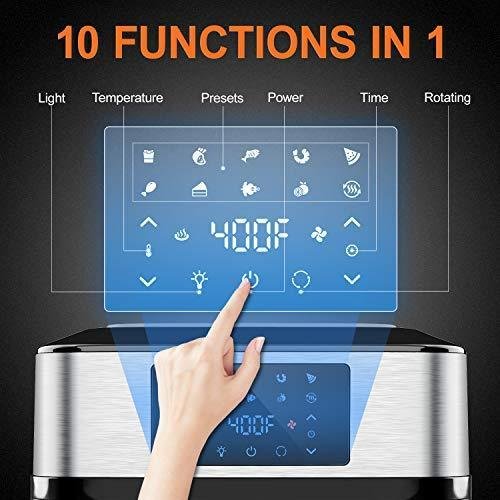 6b8ece1b587347eab79bb85f803e31b2 10-in-1 Air Fryer Oven, 20 Quart Airfryer Toaster Oven Combo, 1800W Large Air Fryers, Convection Toaster Oven with Rotisserie Dehydrator, ETL Certified