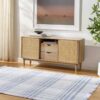 Sky Blue Fiber Rug
