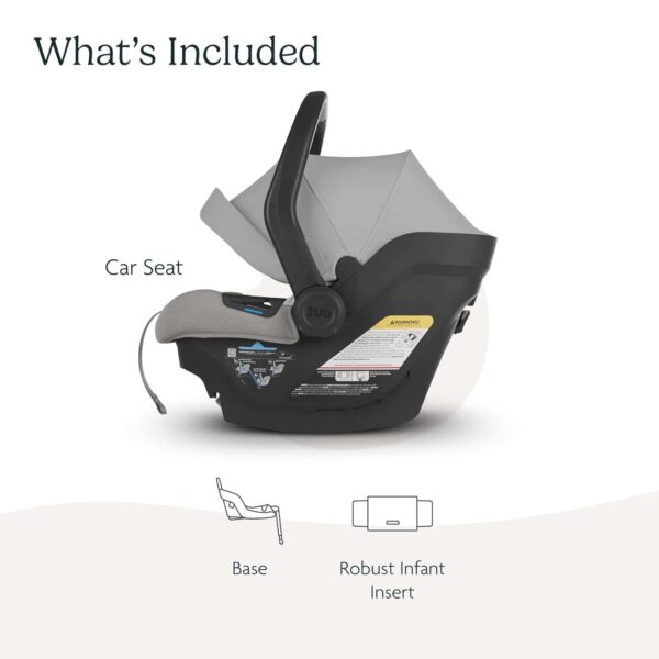 6be7190400c240c686bb5c9b094b9586 UPPAbaby Mesa Max Infant Car Seat/Base with Load Leg and Robust Infant Insert Included (White+Grey Chenille)