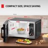 Air Fryer Combo 8-in-1 Countertop Microwave Oven, with Convection, Broil, Odor Removal Mode, 12.4′′ Position Memory Turntable, Child-Lock, 1.0 Cu.ft, Black Stainless Steel, ML2-EC10SA(BS)