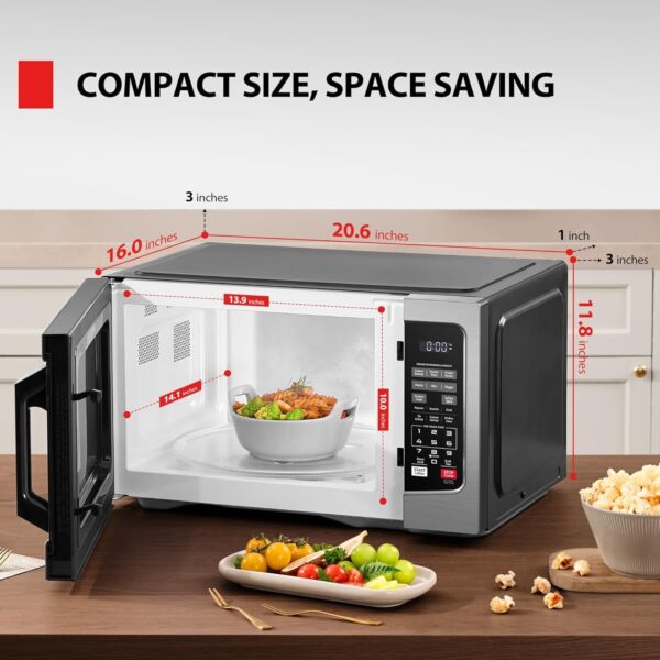 6c56f7b07b3045058cfdc984e06b9be2 Air Fryer Combo 8-in-1 Countertop Microwave Oven, with Convection, Broil, Odor Removal Mode, 12.4′′ Position Memory Turntable, Child-Lock, 1.0 Cu.ft, Black Stainless Steel, ML2-EC10SA(BS)