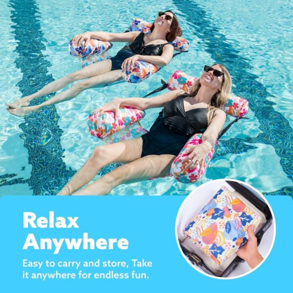 6c8e639b1ead4b64ab2bb80f66fd91c1 SLOOSH Inflatable Pool Floats Adult,2 Packs Floating Lounge Chairs,Blow up Pool Noodles for Adult Heavy Duty,Floating Chair for Party Summer Water Beach Lake Fun