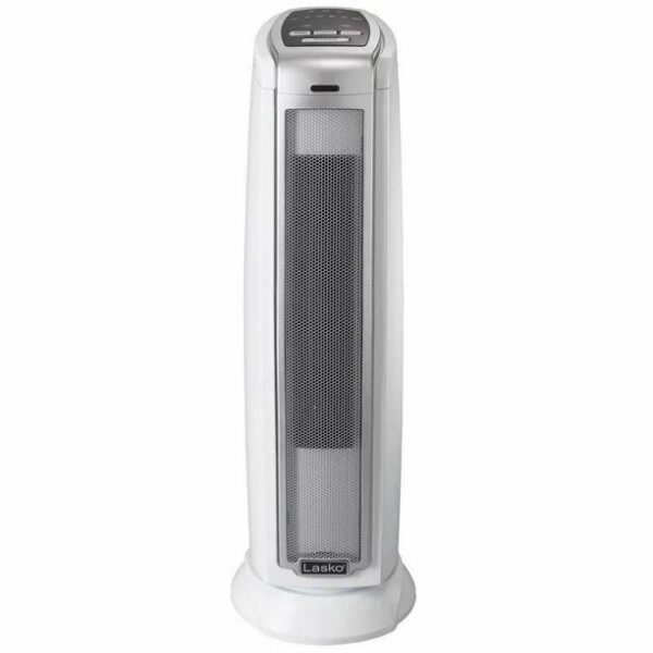 Oscillating Ceramic Tower Heater, Silver