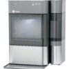 Countertop Nugget Ice Maker | Ice Machine with WiFi Connectivity | Smart Home Kitchen Essentials | Black Stainless