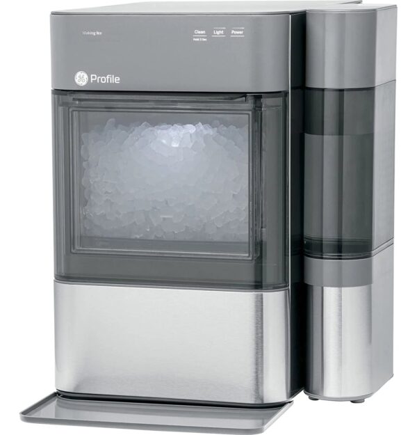 Countertop Nugget Ice Maker | Ice Machine with WiFi Connectivity | Smart Home Kitchen Essentials | Black Stainless