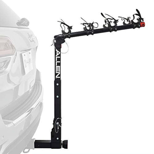 Allen Sports Deluxe Locking Quick Release 4-Bike Carrier fits 2 in receiver hitch, 140 lbs capacity, Model 542QR