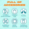KP Inflatable Kayak 2 Person with Sun Canopy (Detachable) + Kayaks for Adults + 3rd Seat for Dog/Child + Waterproof Phone Bags + Adjustable Seats + Kayak + Backrests & More + New 2024 + Yellow Green