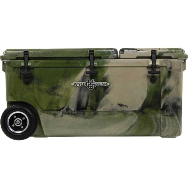 75 Quart Pioneer Dual Compartment Insulated Cooler w/ Wheels Forest Camo