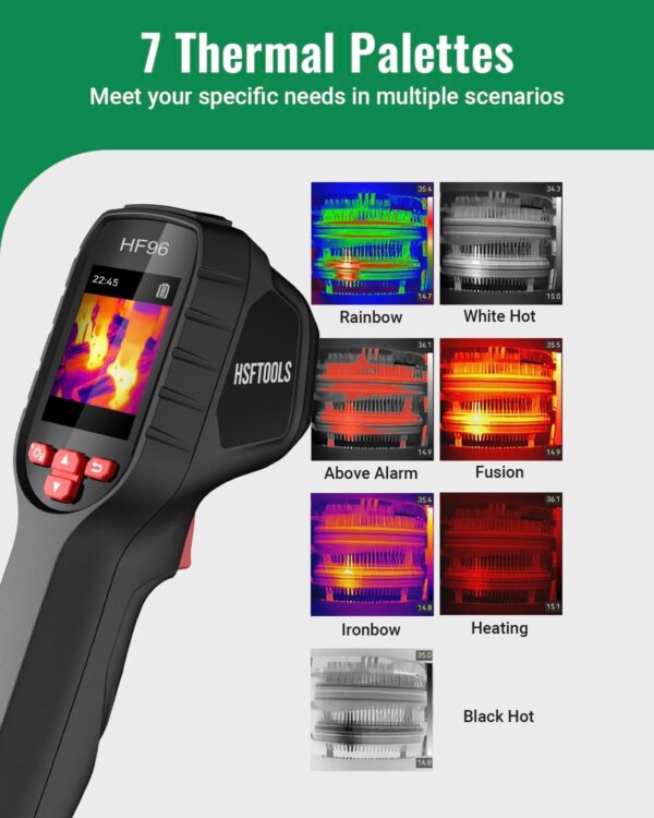 6e401650e55b4f158a54cf6d6a17d2de Thermal Camera, Super Resolution 240 x 240, Thermal Imaging Camera with Laser Pointer, 96 x 96 IR Resolution, 25 HZ Infrared Camera,-4°F to 1022°F, 50°FOV, 8h Battery Life Thermal Imager