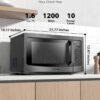 Air Fryer Combo 8-in-1 Countertop Microwave Oven, with Convection, Broil, Odor Removal Mode, 12.4′′ Position Memory Turntable, Child-Lock, 1.0 Cu.ft, Black Stainless Steel, ML2-EC10SA(BS)