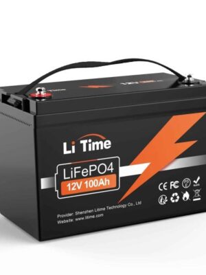 LiTime 12V 100Ah Lithium LiFePO4 Battery for RV, Backup Power, Solar