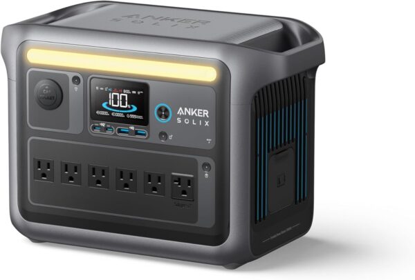 6ed10ac679df4c7281a48d894422f439 Anker SOLIX C1000 Portable Power Station with 200W Solar Panel, 1800W Solar Generator, 1056wh LFP (LiFePO4) Battery, 6 AC Outlets, Up to 2400W for Home, Power Outages, and Outdoor Camping
