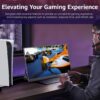 Large Portable Monitor-18.5 Inch Computer Gaming Display 100Hz 125% sRGB FHD 1080P USB-C HDMI IPS Screen for Laptop Mac Surface PC PS4/PS5 Xbox Built-in Kickstand, Speakers, VESA Mountable