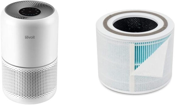 Air Purifier for Home Allergies Pets Hair in Bedroom & Standing Fan for Bedroom, 82ft CirculAir 120° Oscillating Fan