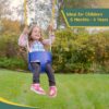 Eastern Jungle Gym Heavy-Duty High Back Full Bucket Toddler Swing Seat | Coated Swing Chains Fully Assembled | Green Swing Set Accessory