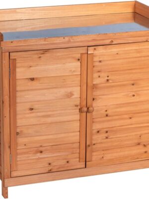 Outdoor Garden Patio Wooden Storage Cabinet Furniture Waterproof Tool Shed