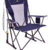 Outdoor Comfort Pro Rocker Foldable Rocking Camp Chair, Indigo