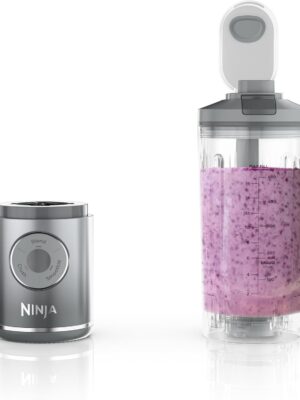 Ninja Blast Max, Portable Blender + Twist & Go, Personal Blender, Ninja Blender, Smoothie, Blend, Ice Crush, 3 Programs, Cordless, 22oz removable Vessel, Dishwasher Safe, Leakproof, Sea Glass, BC251MT