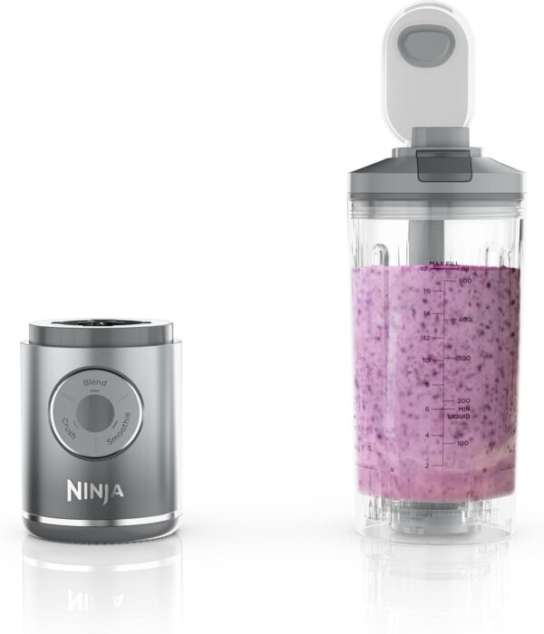 Ninja Blast Max, Portable Blender + Twist & Go, Personal Blender, Ninja Blender, Smoothie, Blend, Ice Crush, 3 Programs, Cordless, 22oz removable Vessel, Dishwasher Safe, Leakproof, Sea Glass, BC251MT
