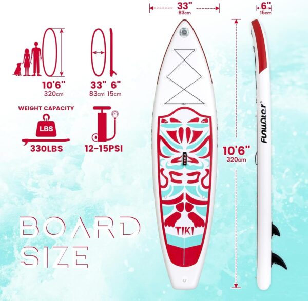 7142b874d25647008cca88841eb63f8f FunWater Inflatable Ultra-Light Stand Up Paddle Board for All Skill Levels with Premium SUP Paddleboard Accessories,Non-Slip Comfort Deck for Youth & Adults