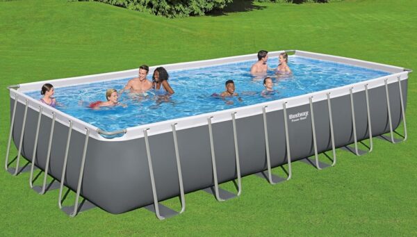 Bestway Oval Above Ground Pool Set (10′ x 6’7′′ x 33′′)| Includes Filter Pump & ChemConnect Dispenser