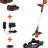 BLACK+DECKER Combination String Trimmer, Lawn Mower, and Edger, Cordless 3-in-1