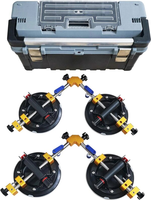 722ef8a5ee6343f384da2ff8e6b48abb Angle 90 Degree Countertop Seam Setter with 6′′ Suction Cup for Seam Joining & Leveling/Professional Countertop, granite . Stone, Marble Slab Installation. (2 PACK) (6′′ seam setter)