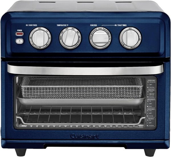 Air Fryer + Convection Toaster Oven, 8-1 Oven with Bake, Grill, Broil & Warm Options, Stainless Steel, TOA-70