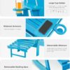 Folding Adirondack Rocking Chair,4-in-1 Multifunctional Patio Chair with Retractable Ottoman, Outdoor Chair Wood Texture, Lawn Chair for Porch, Backyard, Pool(Grey)