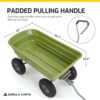 Heavy Duty Poly Utility Dump Wagon Garden Cart w/Pneumatic Tires, 6 Cu Ft – 1200 lb Capacity Outdoor Wheelbarrow for Yard, Landscaping & Gardening, Lawn Tractor or ATV Towable-Gorilla Carts