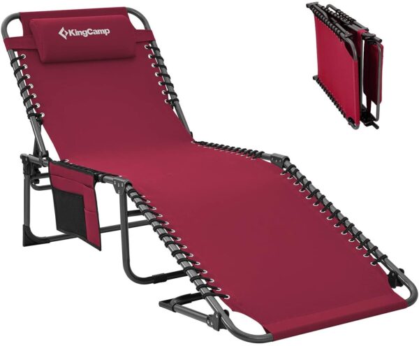 72968d2a107346399270fcd8fb848651 4-Fold Outdoor Folding Chaise Lounge Chair for Beach