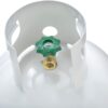 Steel Propane Tank Cylinder with POL Valve and Collar, Great for Mixed Heating Systems, Home fireplaces, Dryers and Grills-Flame King