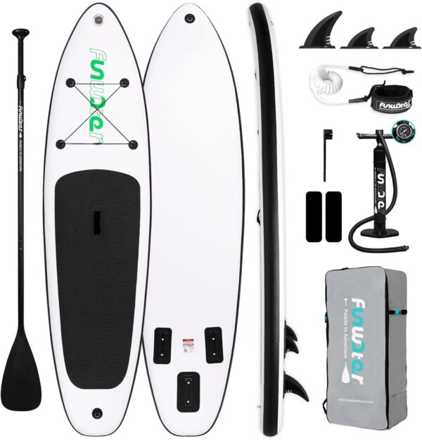 73199773901546e68662d4b9aabdeb29 FunWater Inflatable Ultra-Light Stand Up Paddle Board for All Skill Levels with Premium SUP Paddleboard Accessories,Non-Slip Comfort Deck for Youth & Adults