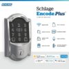 Encode Plus Smart Wi-Fi Lock for Front Door, Keyless Entry Deadbolt, Unlock with Apple Watch, Built-in WiFi and App Control, Easy Install, Alexa & Apple HomeKit Compatible, Matte Black