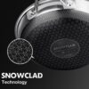 SNOWCLAD Pots and Pans set non stick, 10 pcs Hybrid Stainless Steel Cookware Sets, non stick Frying Pans