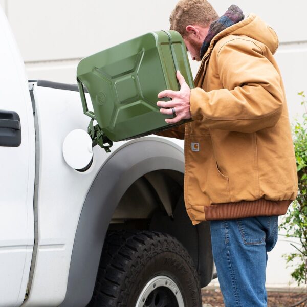 Gallon 20L Jerry Can Gas Diesel Fuel Steel Tank Green Holder mount