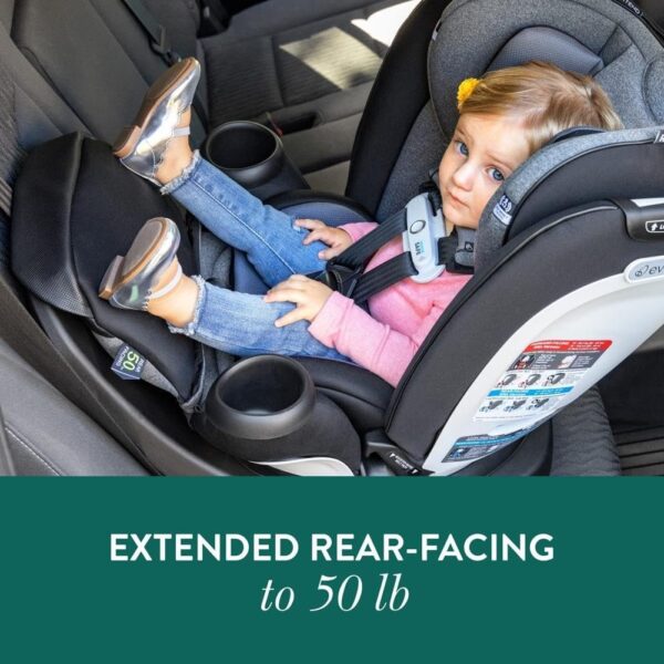 Revolve360 Extend Convertible Car Seat with 360 Degree Rotation, Extended Rear-Facing, Forward-Facing, Booster Mode, and Secure Latch Install, Revere Gray