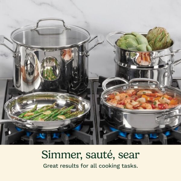 11-Piece Cookware Set, Chef’s Classic Stainless Steel Collection 77-11G
