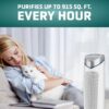 GermGuardian 5-In-1 HEPA Air Purifier for Home, Large Rooms Up To 915 Sq. Ft. with HEPA Pet Air Filter, UV-C Light & Odor Reduction, AC5250PT, 28′′ Tower, Black